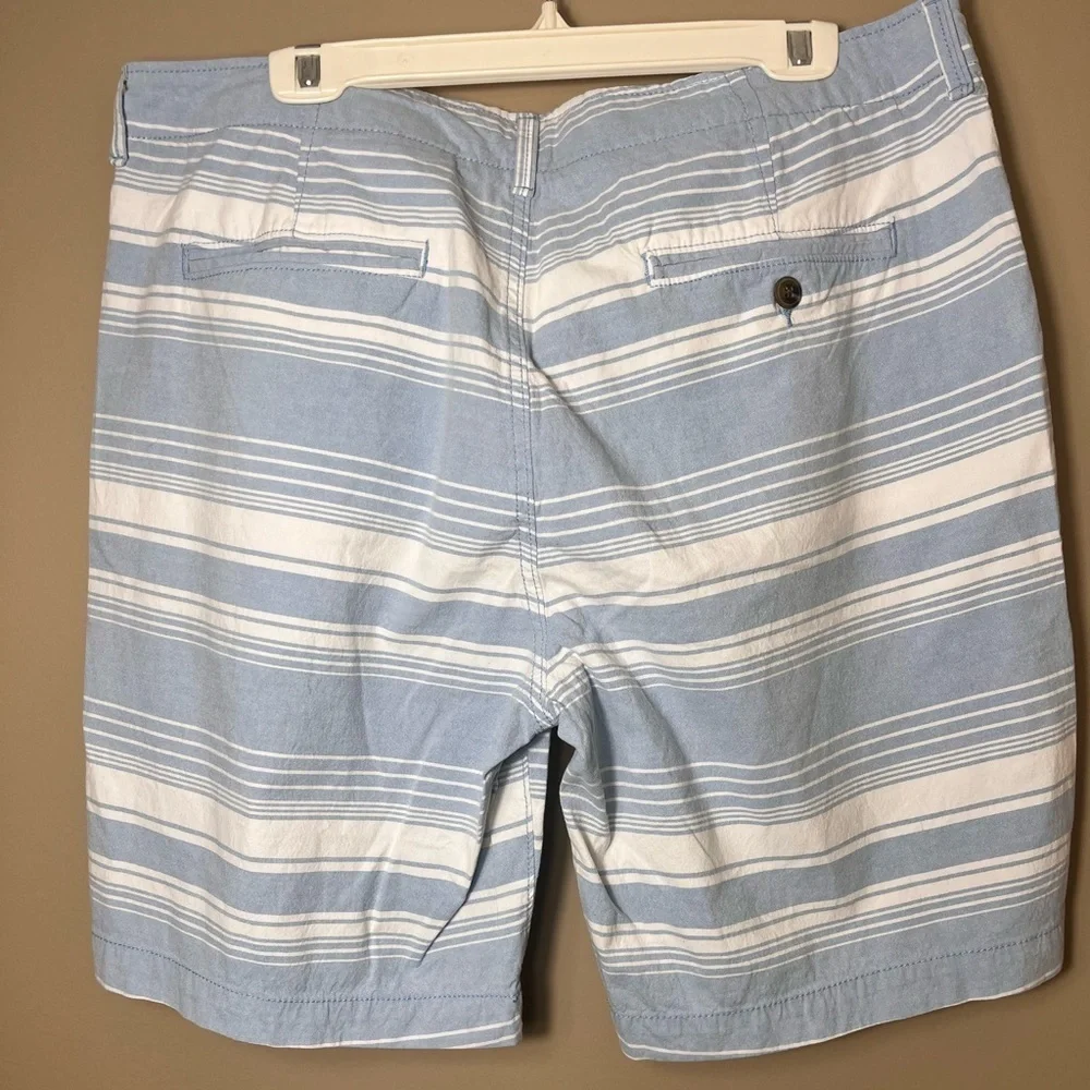 AEROPOSTALE Blue Striped‎ Woven Cotton Shorts Size 38 Waist Casual Y2K Style